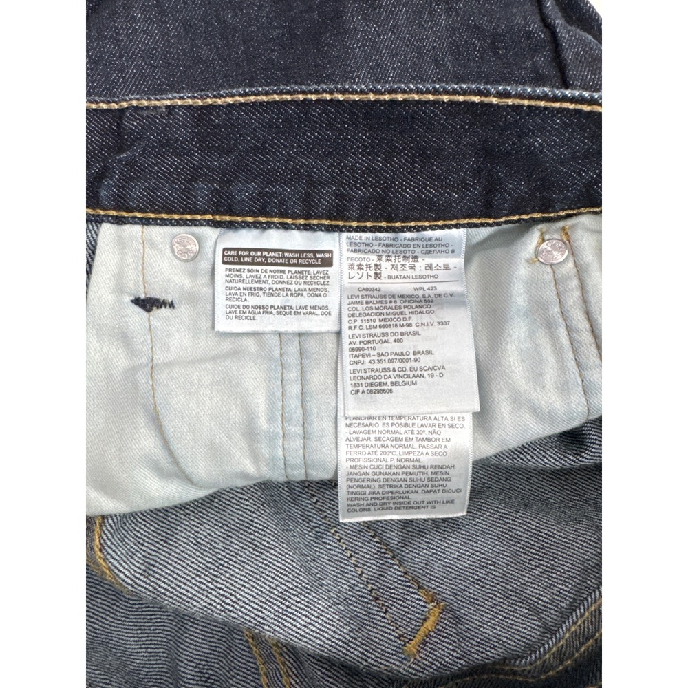 Levi Strauss 559 Relaxed Straight Fit Dark Wash Denim‎ Jeans Men 42x32L Stretch - Picture 9 of 10